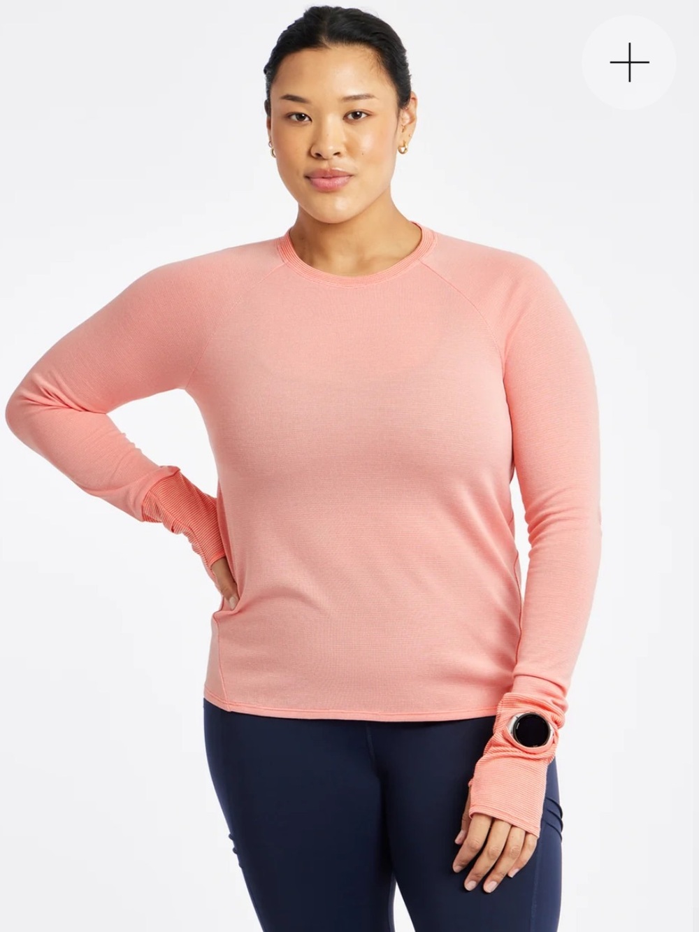 Oiselle Flyout Wool Classic Long Sleeve Alpenglow Size 8
